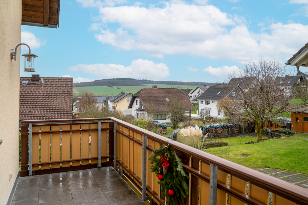 Balkonblick im Erdgeschoss