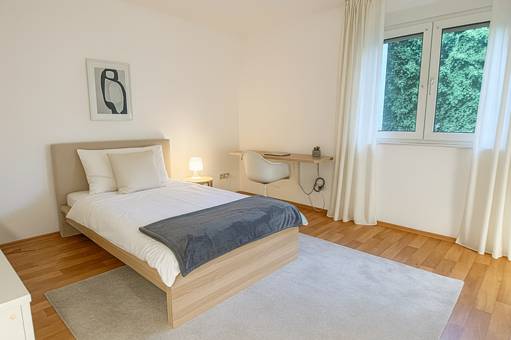 Gestaltungsvorschlag Schlafzimmer Erdgeschoss (KI-generiert)