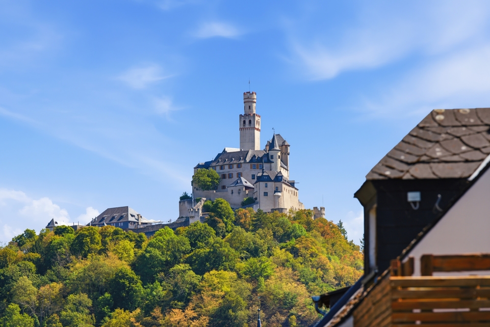 Blick auf die Marksburg